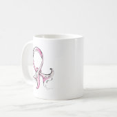 Rosa Band Kaffeetasse (Vorderseite Links)