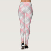 Rosa Band-karierte BC Leggings (Rückseite)