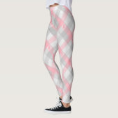 Rosa Band-karierte BC Leggings (Links)