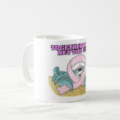 Rosa Band-Krabben-Tasse Kaffeetasse (Vorderseite Links)