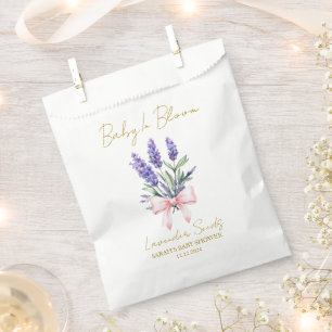 Rosa Band Lavendelsamen Baby Shower Geschenktüte Geschenktütchen