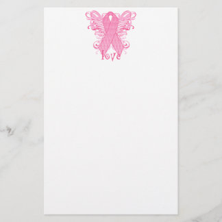 Rosa Band-Liebe Briefpapier