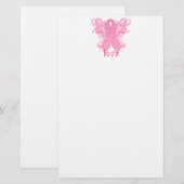 Rosa Band-Liebe Briefpapier (Vorne/Hinten)