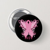 Rosa Band-Liebe Button (Vorne & Hinten)