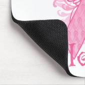 Rosa Band-Liebe-Flügel Mousepad (Ecke)