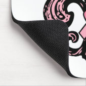 Rosa Band-Lilie Mousepad (Ecke)
