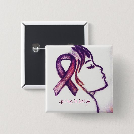 Rosa Band-Mädchen Button (Vorne & Hinten)