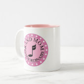 Rosa Band-Mama Zweifarbige Tasse (Vorderseite Links)