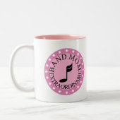 Rosa Band-Mama Zweifarbige Tasse (Links)