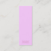Rosa Band-Meerjungfrau-Lesezeichen Mini Visitenkarte (Rückseite)