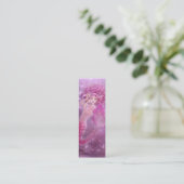 Rosa Band-Meerjungfrau-Lesezeichen Mini Visitenkarte (Stehend Vorderseite)