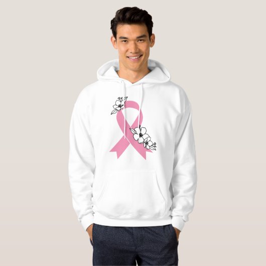 Rosa Band mit Blüten Sweatshirt (Vorne ganz)