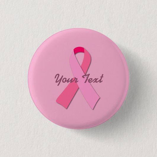 Rosa Band mit individuellem Text Button (Vorderseite)