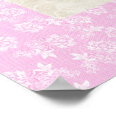 Rosa Band mit rosa Rose Schöne Printwerbung Poster (Ecke)