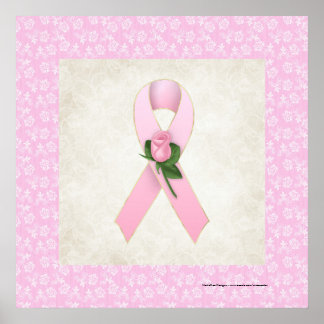 Rosa Band mit rosa Rose Schöne Printwerbung Poster