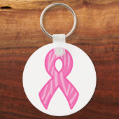 Rosa Band mit Tiger Print Background Schlüsselkett Schlüsselanhänger (Vorderseite)