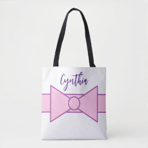 Rosa Band mit Weiß: Tasche