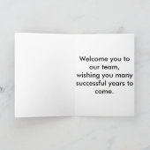 Rosa Band mit weißen Punkten an der Grenze Willkom Karte (Innenseite)