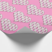 ROSA BAND-MUSTER GESCHENKPAPIER (Ecke)