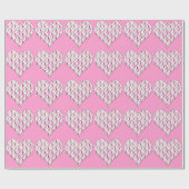 ROSA BAND-MUSTER GESCHENKPAPIER (Flach)