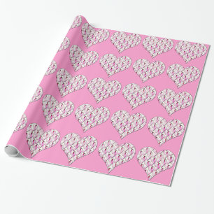 ROSA BAND-MUSTER GESCHENKPAPIER