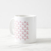 Rosa Band-Muster Kaffeetasse (Vorderseite Links)