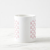 Rosa Band-Muster Kaffeetasse (Mittel)