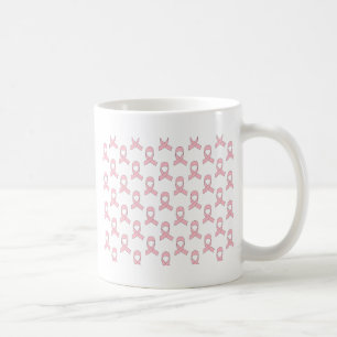 Rosa Band-Muster Kaffeetasse
