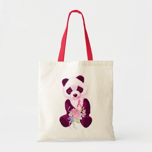 Rosa Band-Panda-Bär Tragetasche (Vorne)