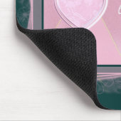 Rosa Band/rosa Herz-Hoffnung/Liebe/Mut Mousepad (Ecke)