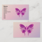 ROSA BAND-SCHMETTERLING VISITENKARTE (Vorne/Hinten)