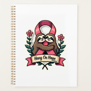Rosa Band Sloth Unterstützung Vintage Bewusstseins Planer