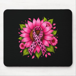 Rosa Band Sonnenblume Frauen Kriegerin Brustkrebs Mousepad
