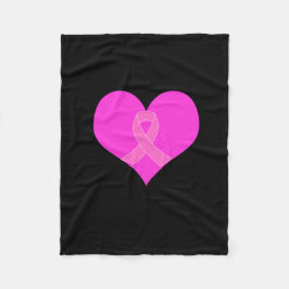 Rosa Band-u. Herz-Brustkrebs-Wohltätigkeit-Entwurf Fleecedecke