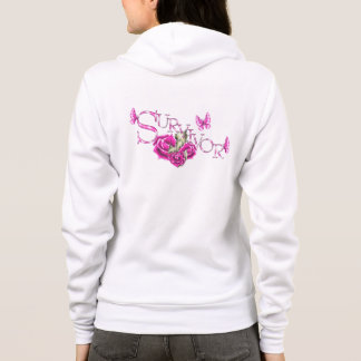 Rosa Band-Überlebend-Leistungs-Jacke Hoodie