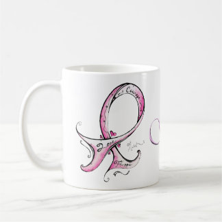 Rosa Band-Überlebender Kaffeetasse