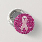 Rosa Band und Imitate Glitzer Button (Vorne & Hinten)