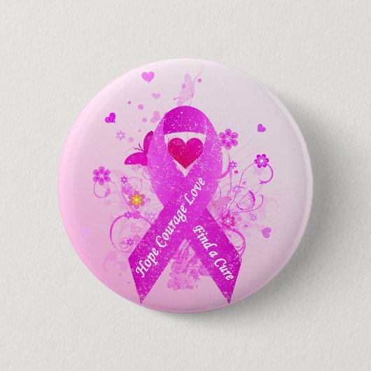 Rosa Band Vintag Button (Vorderseite)