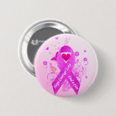 Rosa Band Vintag Button (Vorne & Hinten)