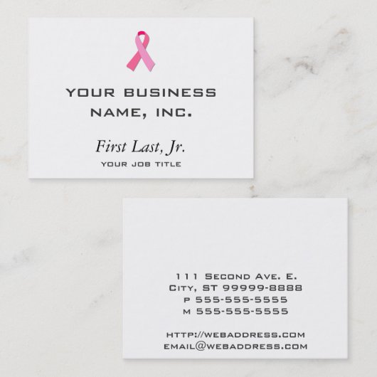 Rosa Band Visitenkarte (Vorne/Hinten)