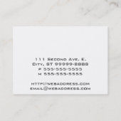 Rosa Band Visitenkarte (Rückseite)