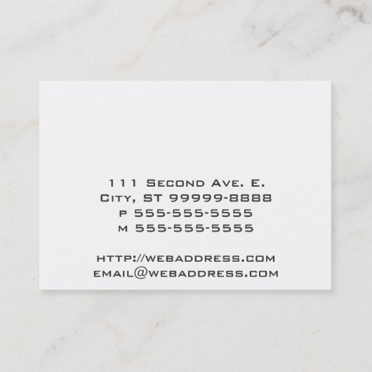 Rosa Band Visitenkarte (Rückseite)