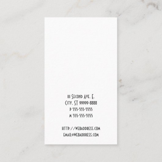 Rosa Band Visitenkarte (Rückseite)