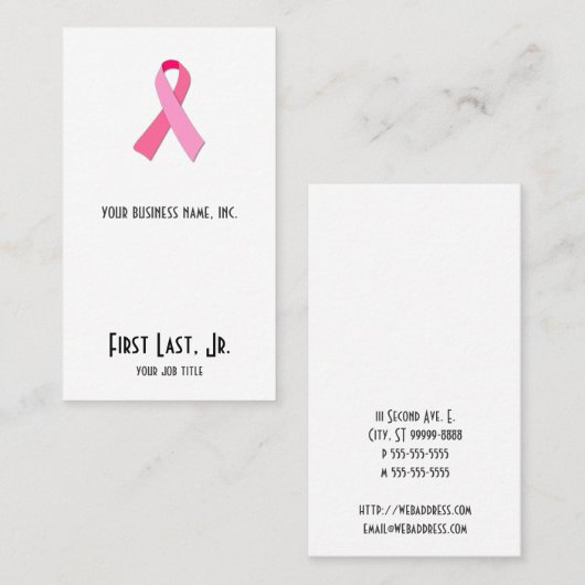 Rosa Band Visitenkarte (Vorne/Hinten)