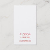 Rosa Band Visitenkarte (Rückseite)