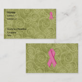 Rosa Band-Visitenkarte U fertigen besonders an Visitenkarte (Vorne/Hinten)