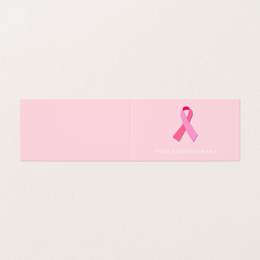 Rosa Band Visitenkarten (Außenseite Aufgefaltet)