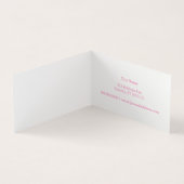 Rosa Band Visitenkarten (Innenseite)