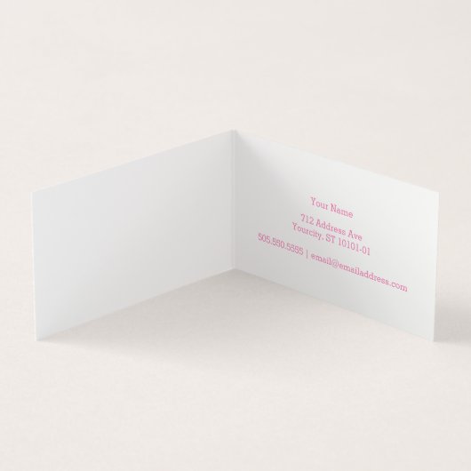 Rosa Band Visitenkarten (Innenseite)