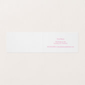 Rosa Band Visitenkarten (Innenseite Aufgefaltet)